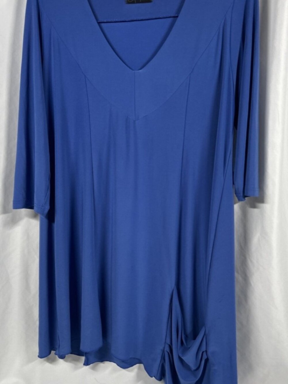 Sympli Grand Royal Blue Asymmetrical Top with Front Pocket Women's Size 10